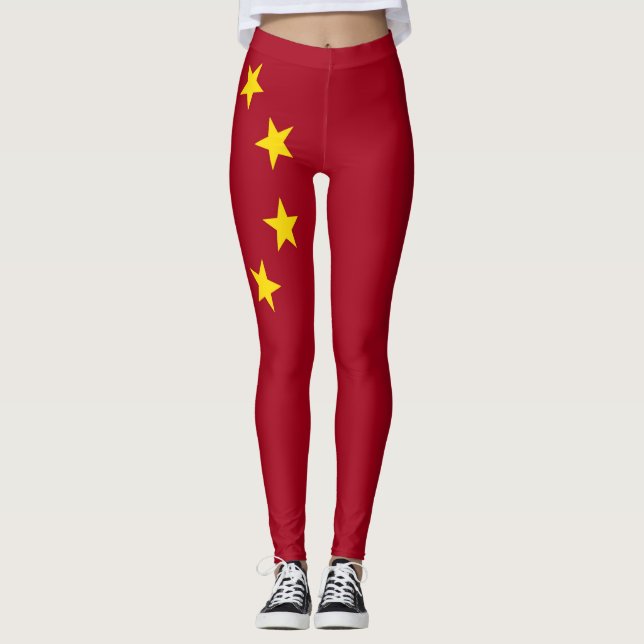 Flagge der Volksrepublik China Leggings (Vorderseite)