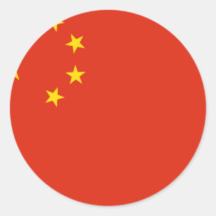 Flagge der Volksrepublik China Runder Aufkleber