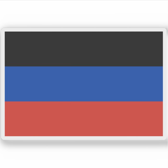 Flagge der Volksrepublik Donezk Aufkleber (Vorderseite)