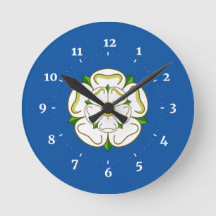 Flagge der Wall-Uhr am Yorkshire-Platz Runde Wanduhr