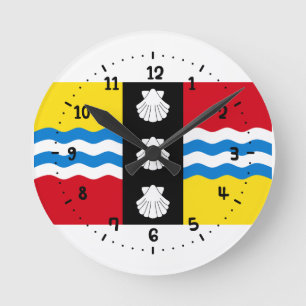 Flagge der Wall-Uhr des Bedfordshire Square Runde Wanduhr