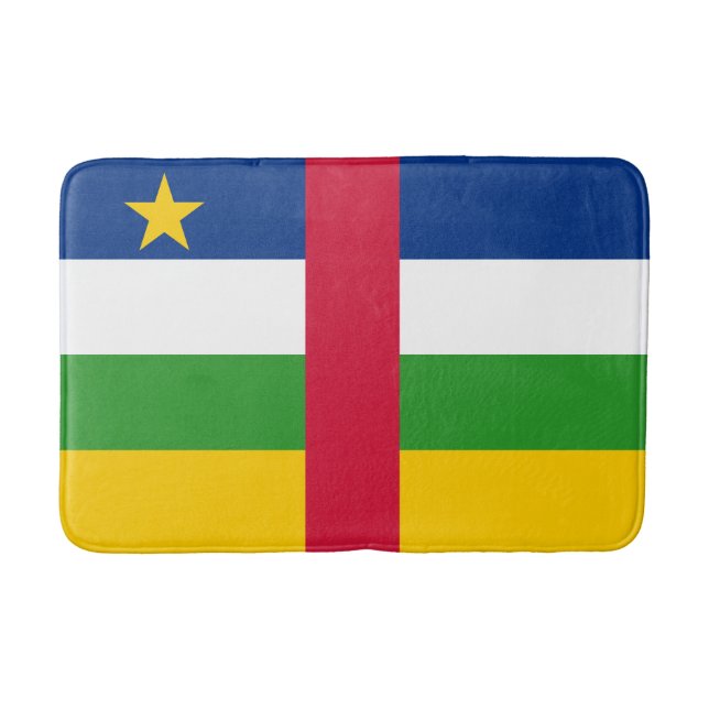 Flagge der Zentralafrikanischen Republik Badematte (Vorderseite)