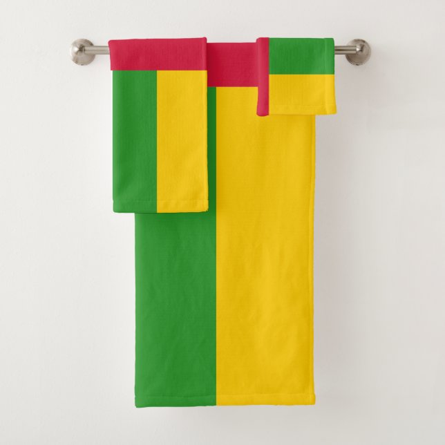Flagge der Zentralafrikanischen Republik Badhandtuch Set (Insitu)