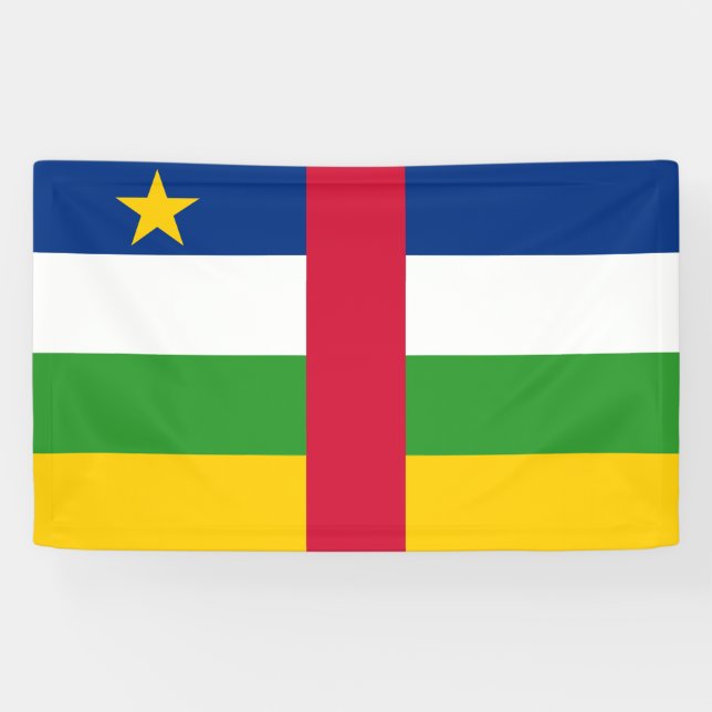 Flagge der Zentralafrikanischen Republik Banner (Horizontal)