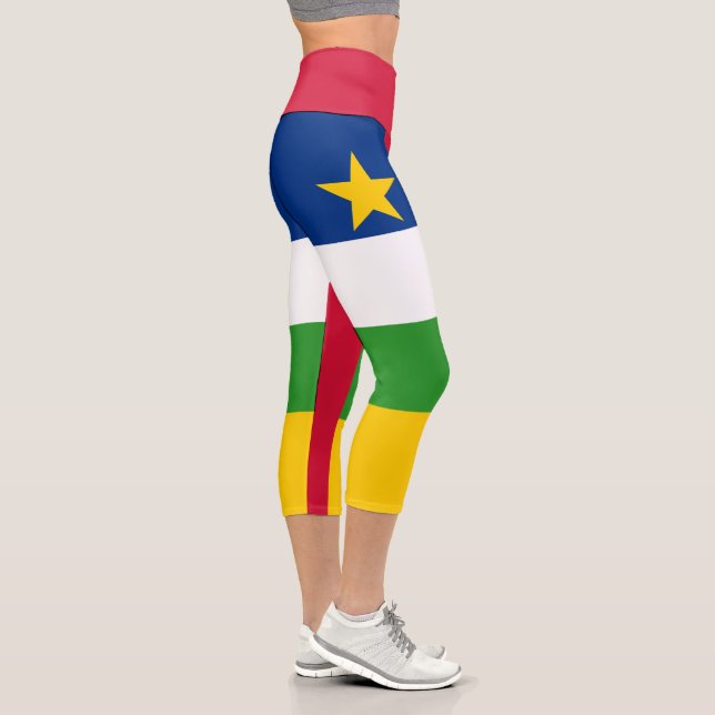 Flagge der Zentralafrikanischen Republik Capri Leggings (Rechts)