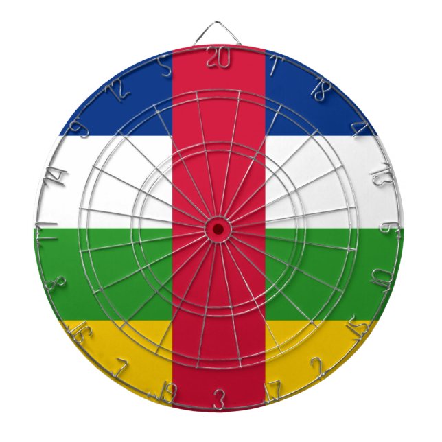 Flagge der Zentralafrikanischen Republik Dartscheibe (vorne)