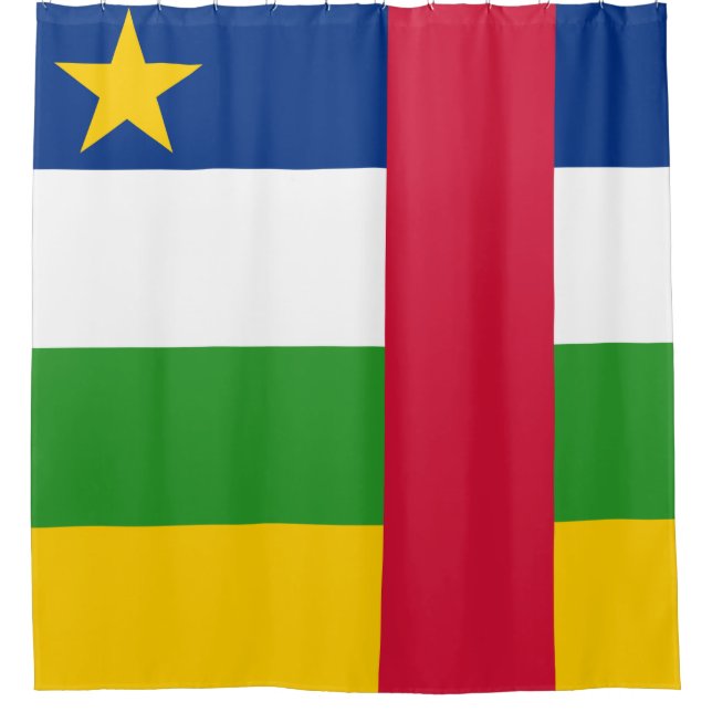 Flagge der Zentralafrikanischen Republik Duschvorhang (Vorderseite)