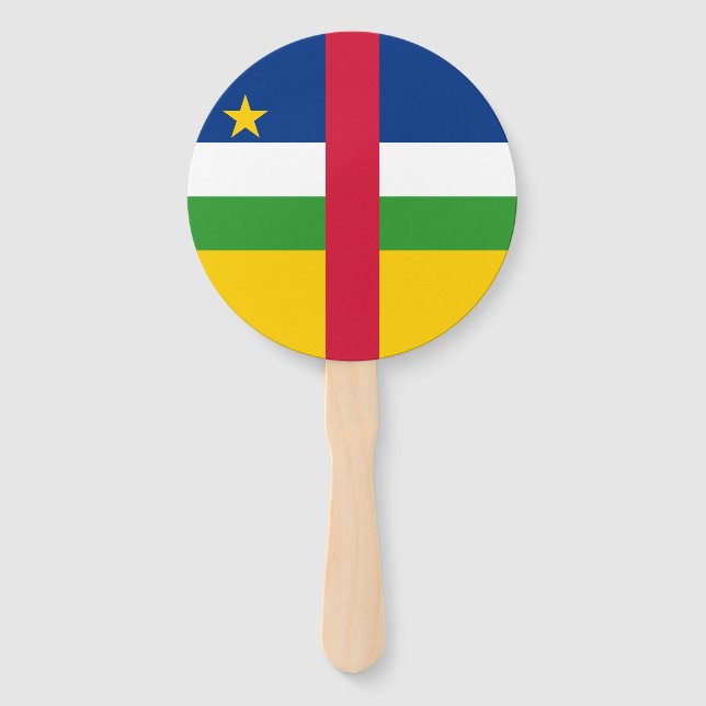Flagge der Zentralafrikanischen Republik Fächer (Vorderseite)
