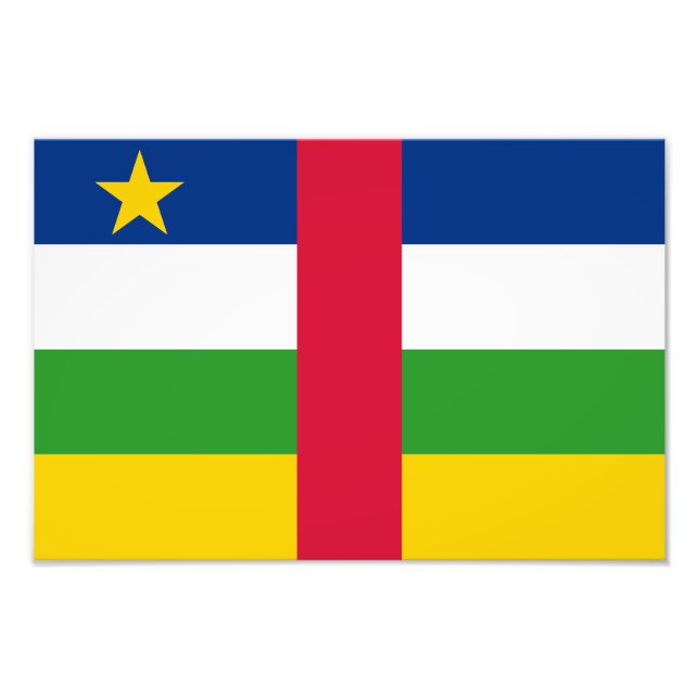 Flagge der Zentralafrikanischen Republik Fotodruck (Vorne)