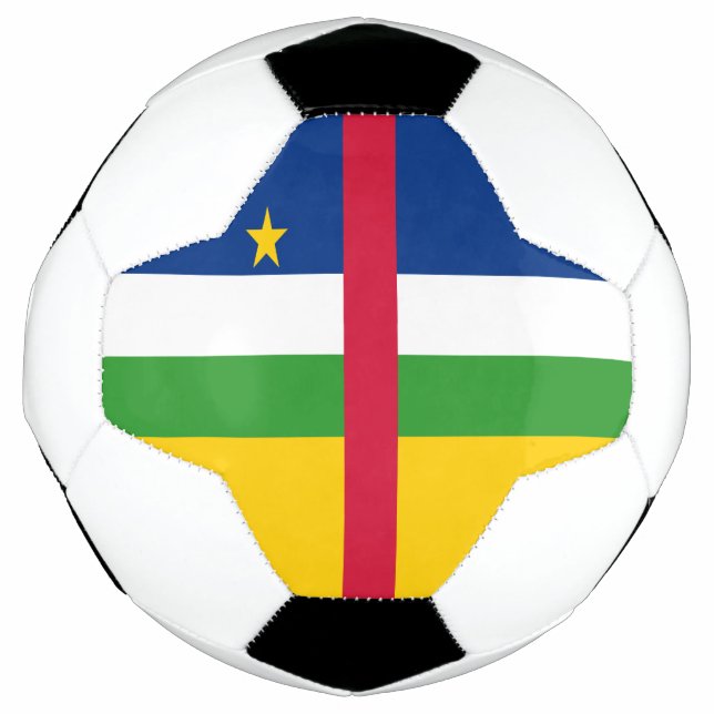 Flagge der Zentralafrikanischen Republik Fußball (Vorderseite)