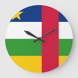 Flagge der Zentralafrikanischen Republik Große Wanduhr