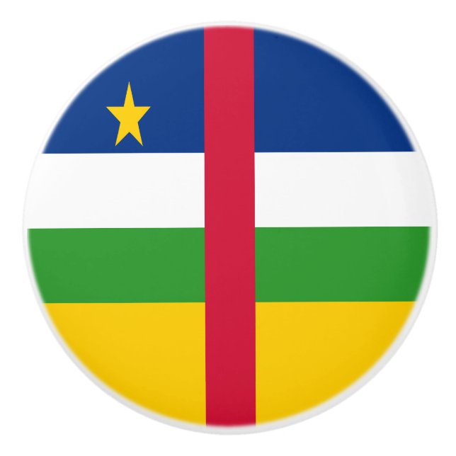 Flagge der Zentralafrikanischen Republik Keramikknauf (Vorderseite)