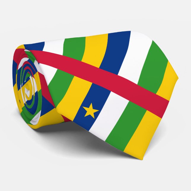 Flagge der Zentralafrikanischen Republik Krawatte (Gerollt)