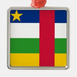 Flagge der Zentralafrikanischen Republik Ornament Aus Metall