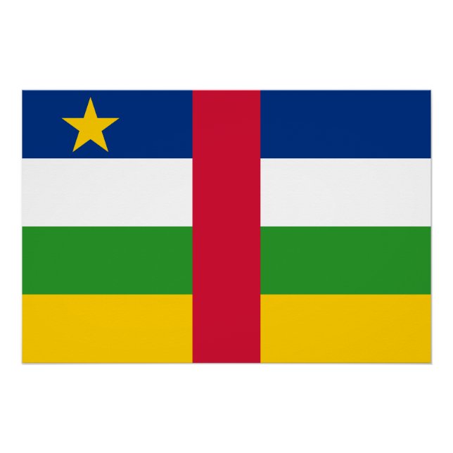 Flagge der Zentralafrikanischen Republik Poster (Vorderseite)