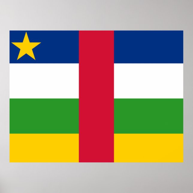 Flagge der Zentralafrikanischen Republik Poster (Vorne)