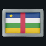 Flagge der Zentralafrikanischen Republik Rechteckige Gürtelschnalle<br><div class="desc">Patriotische Flagge der Zentralafrikanischen Republik.</div>