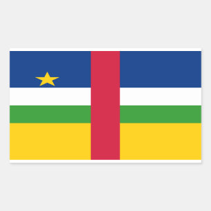 Flagge der Zentralafrikanischen Republik Rechteckiger Aufkleber