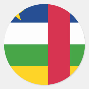 Flagge der Zentralafrikanischen Republik Runder Aufkleber
