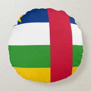 Flagge der Zentralafrikanischen Republik Rundes Kissen