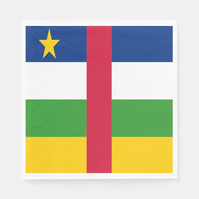 Flagge der Zentralafrikanischen Republik Serviette (Vorderseite)