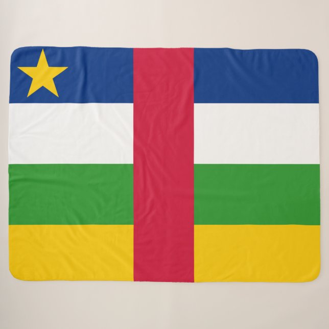 Flagge der Zentralafrikanischen Republik Sherpadecke (Vorderseite (Horizontal))