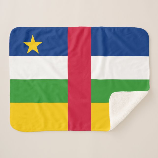 Flagge der Zentralafrikanischen Republik Sherpadecke (Vorderseite (Horizontal))