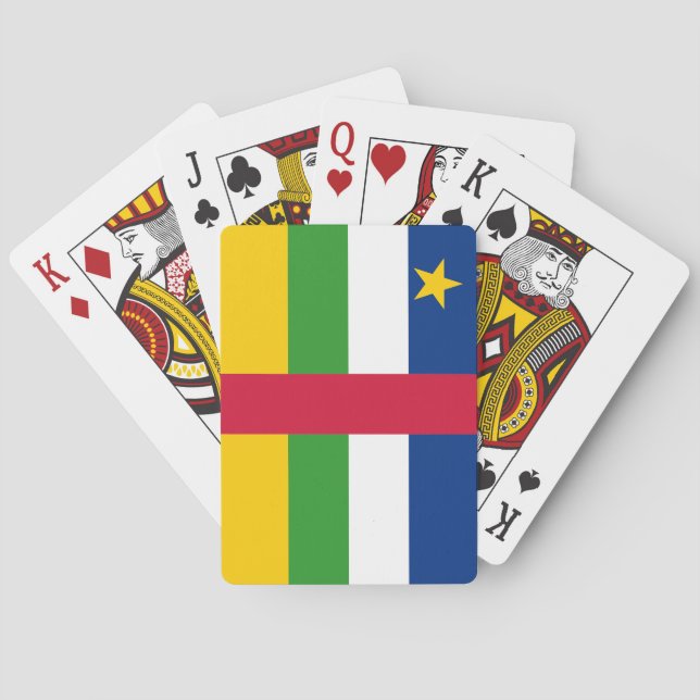 Flagge der Zentralafrikanischen Republik Spielkarten (Rückseite)