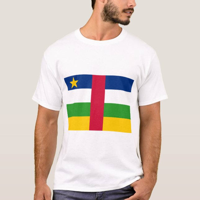 Flagge der Zentralafrikanischen Republik T-Shirt (Vorderseite)