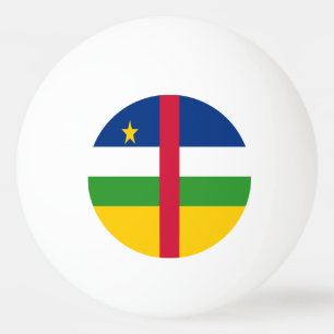 Flagge der Zentralafrikanischen Republik Tischtennisball