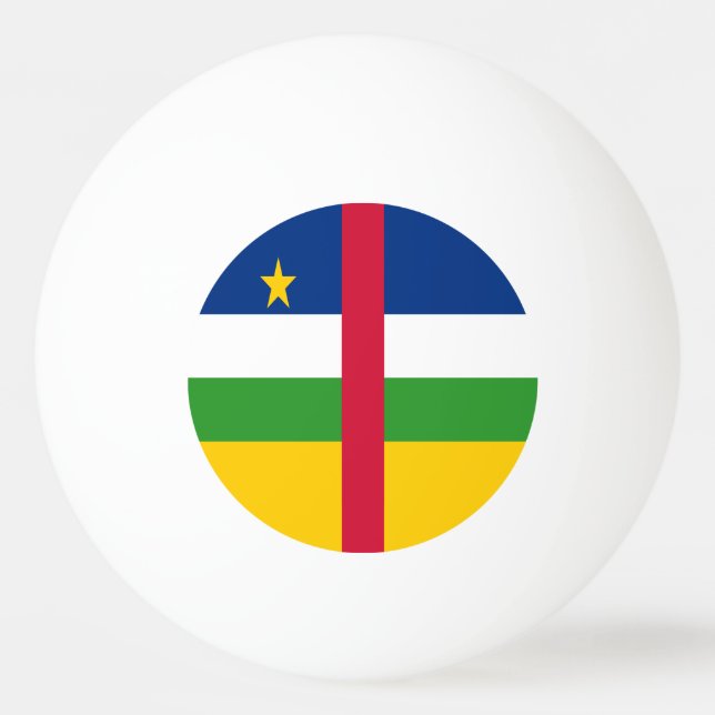Flagge der Zentralafrikanischen Republik Tischtennisball (Vorderseite)