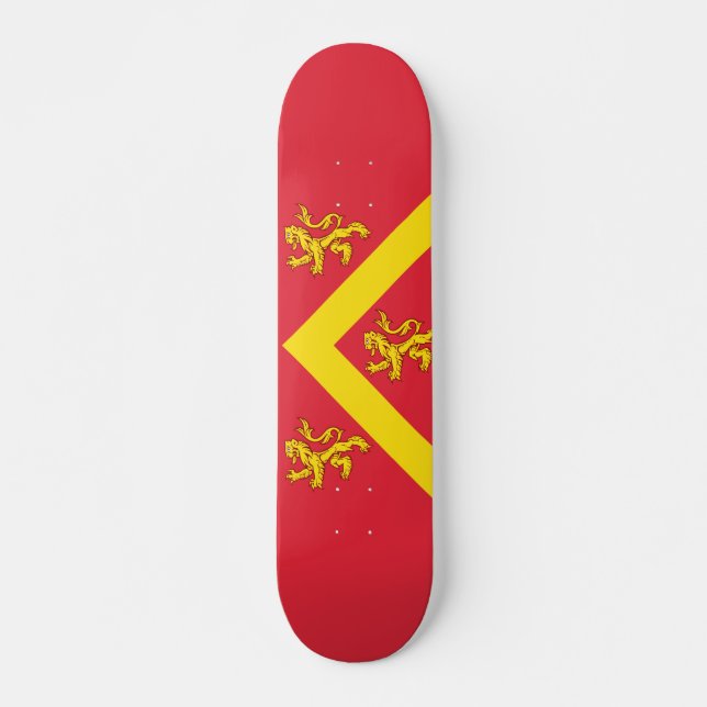 Flagge des Anglesey-Skateboards Skateboard (Vorne)
