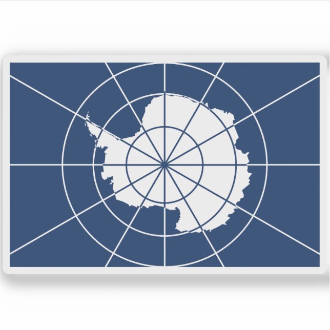 Flagge des Antarktis-Vertrags Aufkleber (Vorderseite)