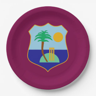 Flagge des Antillen-Krickets Pappteller