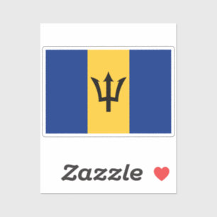 Flagge des Barbados-Aufklebers Aufkleber