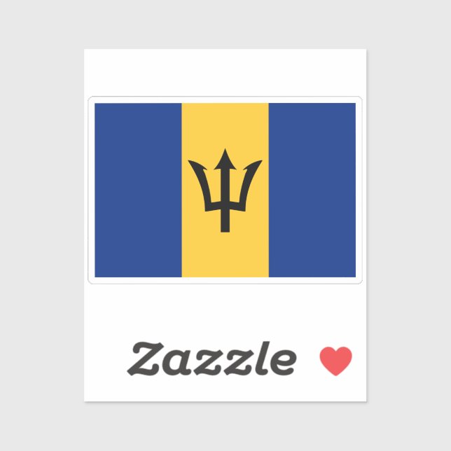 Flagge des Barbados-Aufklebers Aufkleber (Blatt)