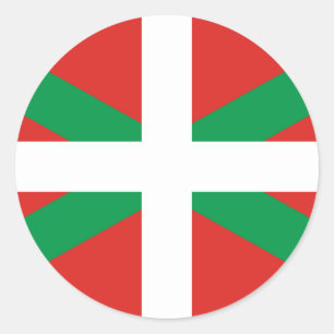 Flagge des Baskenland-Aufklebers Runder Aufkleber