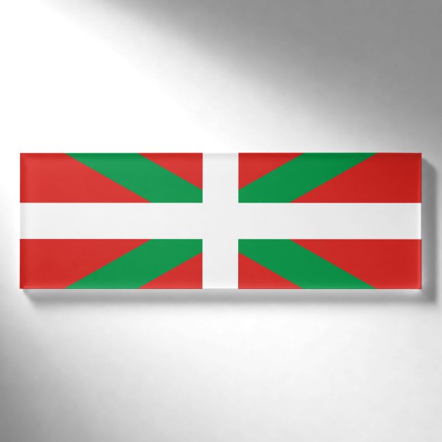 Flagge des Baskenland-Namensschildes Namenschild (Vorderseite)