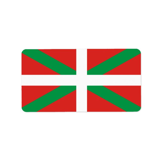 Flagge des Baskenlandes Adressaufkleber (Vorne)