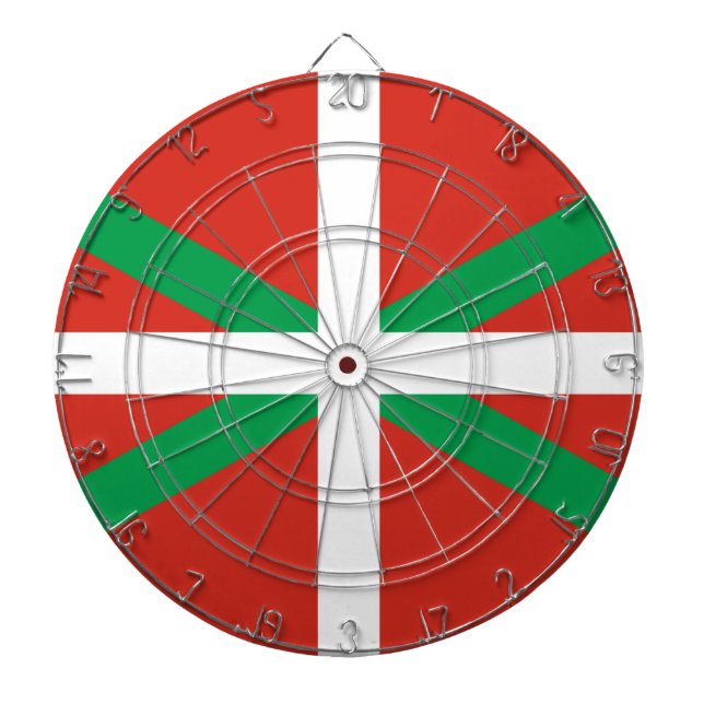 Flagge des Baskenlandes Dartscheibe (vorne)