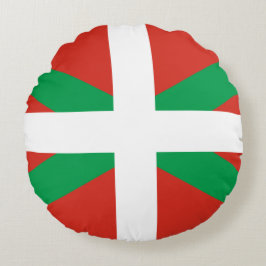 Flagge des Baskenlandes Rundes Kissen