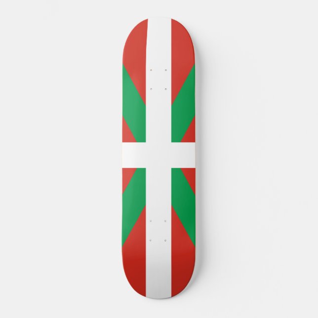Flagge des Baskenlandes Skateboard (Vorderseite)