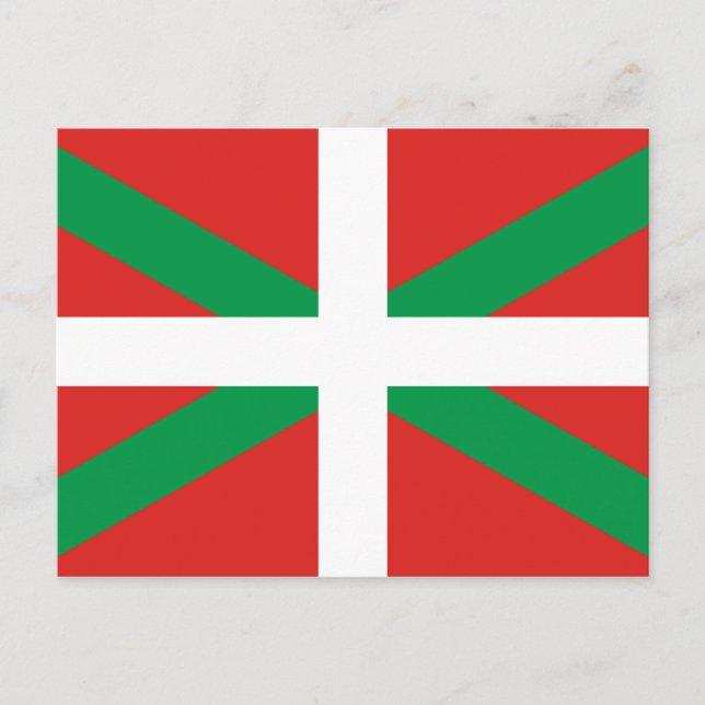 Flagge des baskischen Landes Postkarte (Vorderseite)