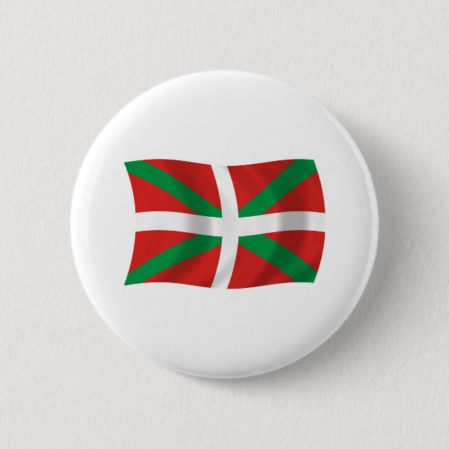 Flagge des Baskischen Volkes Button (Vorderseite)