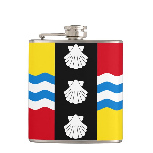 Flagge des Bedfordshire Hip Flask Flachmann (Vorderseite)