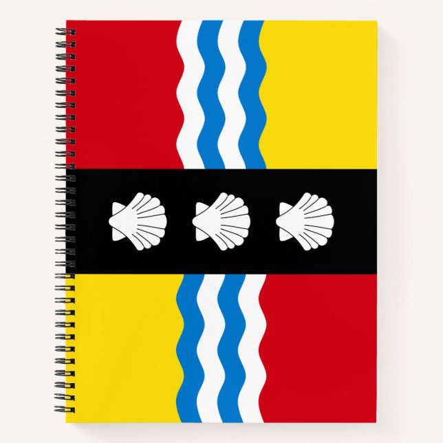 Flagge des Bedfordshire-Notebooks Notizbuch (Vorderseite)
