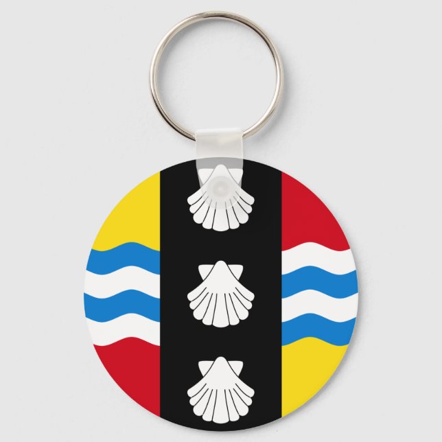 Flagge des Bedfordshire-Schlüsselanhängers Schlüsselanhänger (Vorderseite)