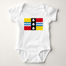 Flagge des Bedudshire Baby Bodysuit