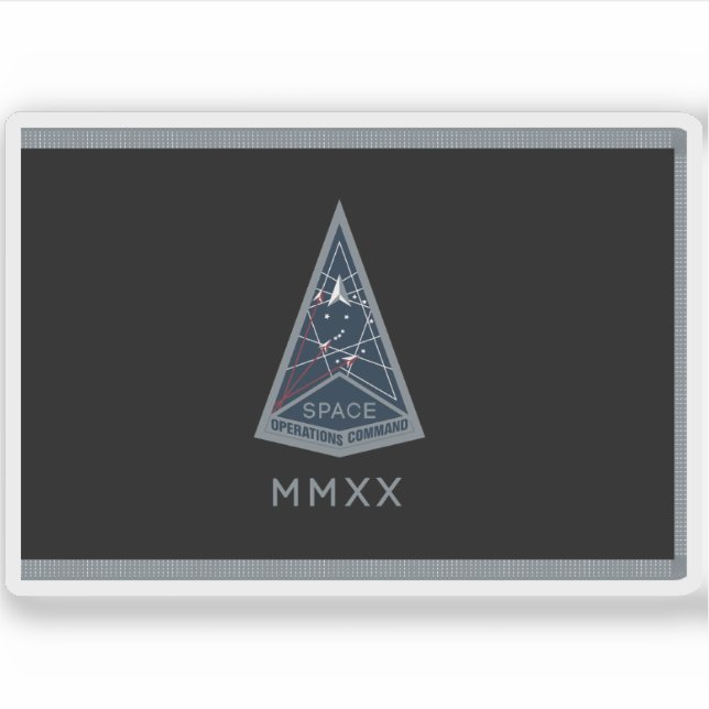 Flagge des Befehls "Raumfahrt" Aufkleber (Vorderseite)