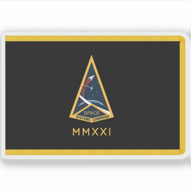 Flagge des Befehls "Weltraumsysteme" Aufkleber (Vorderseite)